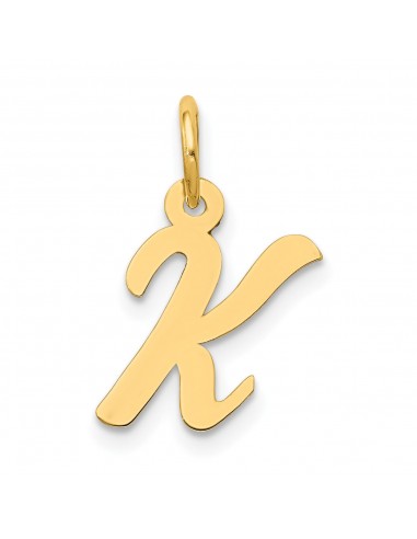 14k Small Script Initial K Charm Livraison rapide