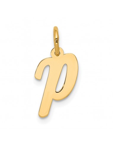 14KT Yellow Gold Initial Pendant Initial P. Chain not Included pas cher