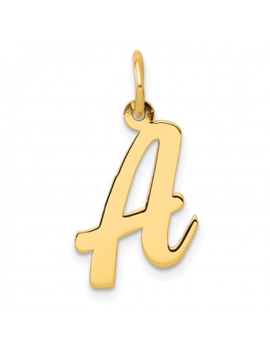 14k Medium Script Initial A Charm Dans la société mordern