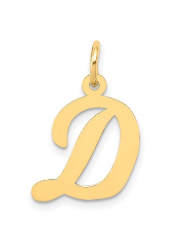 14k Medium Script Initial D Charm Voir les baskets