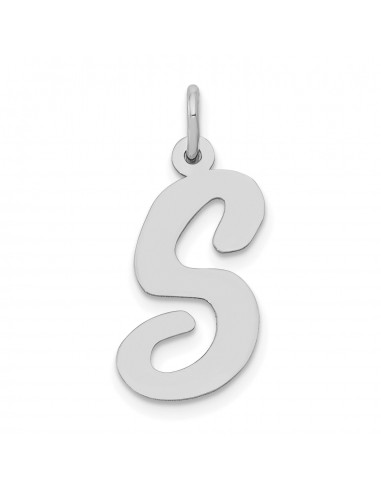 14KT White Gold Initial Pendant Initial S. Chain not Included le concept de la Pate a emporter 