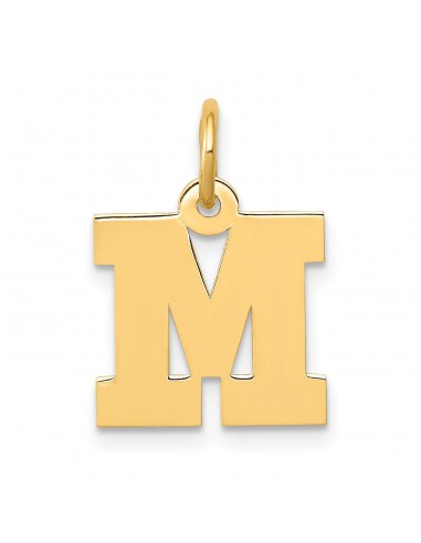 14KT Yellow Gold Initial Pendant Initial M. Chain not Included basket pas cher