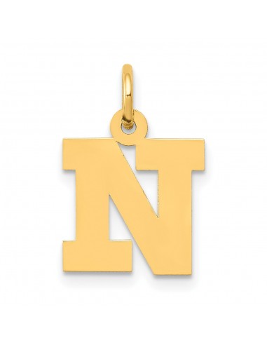 14KT Yellow Gold Initial Pendant Initial N. Chain not Included Fin de série