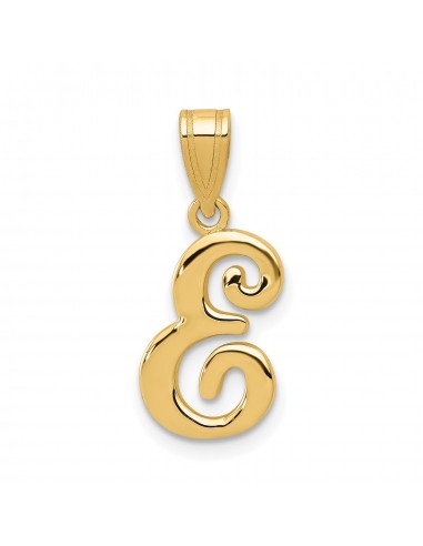 14KT Yellow Gold 18X12MM Initial Pendant Initial E. Chain not Included hantent personnes