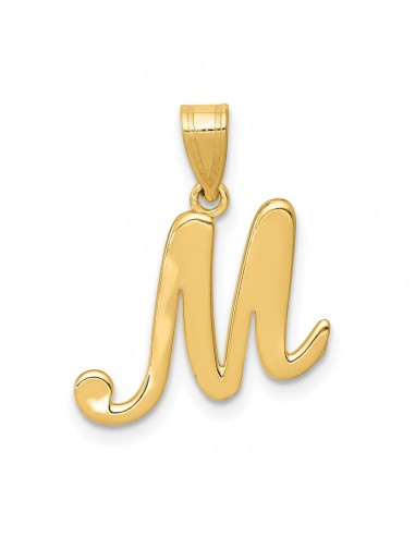 14KT Yellow Gold 18X12MM Initial Pendant Initial M. Chain not Included Dans la société mordern