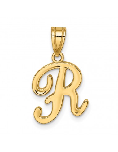 14KT Yellow Gold 18X12MM Initial Pendant Initial R. Chain not Included livraison et retour toujours gratuits