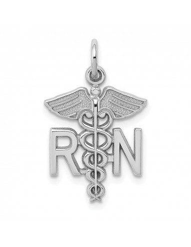 14k White Gold Registered Nurse Charm votre restaurant rapide dans 