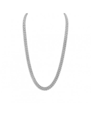 Luxe Layers 1 CTW Diamond Cuban Link 24-inch Chain in Rhodium Plated Sterling Silver Voir les baskets