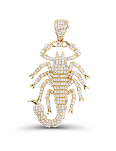 Luxe Layers 10KT Yellow Gold Cubic Zirconia 52X30MM Scorpion Pendant. Chain Not Included commande en ligne