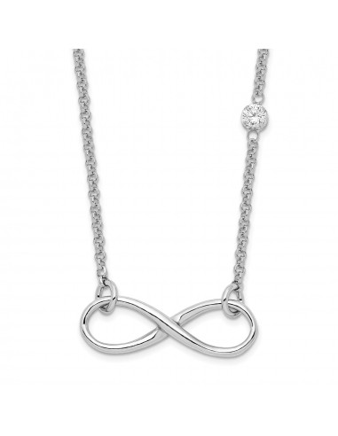 Sterling Silver Cubic Zirconia 18-inch Infinity Necklace acheter en ligne