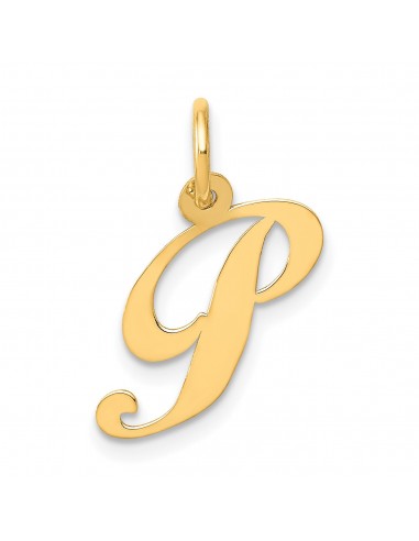 14K Small Fancy Script Initial P Charm de la marque