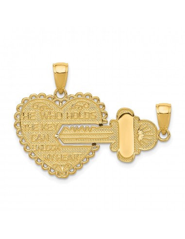 14KT Gold 22X39MM Break-Apart He Who Holds THe Key Charm. Chain not Included pas chere