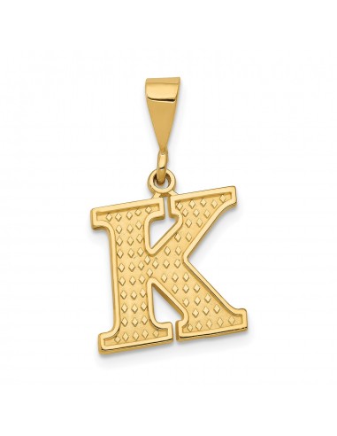 14k Initial K Charm le des métaux précieux